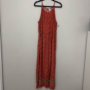 Old Navy Dress Size XL Sleeveless Floral Boho Maxi